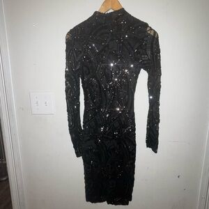 Fashion Nova Black Sequin Mini Dress